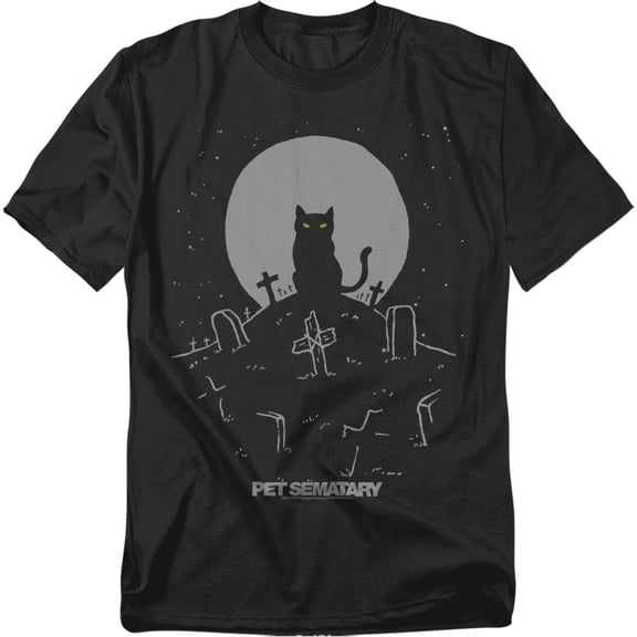 Pet Sematary T-Shirt Cat With Tombstones Unisex Graphic Tee for Men & Women