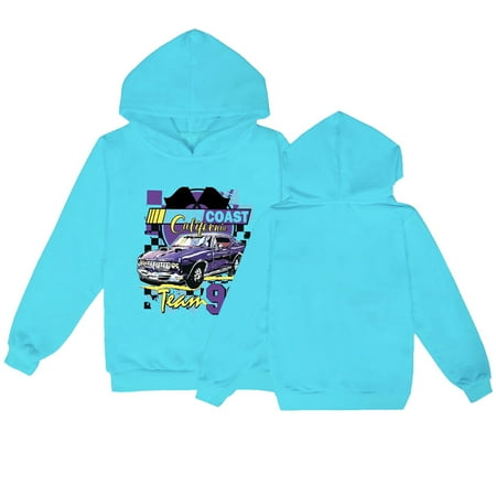 

Otqutp Baby Boys Girls Long Sleeve Blouse Creative Cartoon Car Pattern Printed Round Neck Pullover Hoodie Children s Thin Casual All Hoodie(F 3-4 Years)