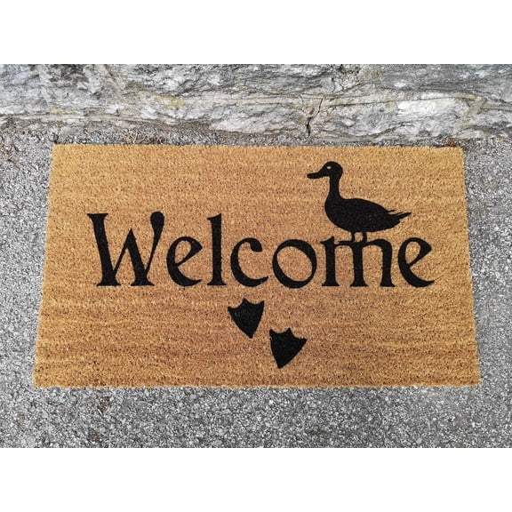 Duck Welcome Mats for Front Door Entry Front Porch Doormat Non-Slip Carpet Rugs Floor Mat Decorative for Home Bathroom Kitchen Indoor 18x30 Inch