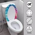 thumbnail image 3 of KUIFORTI Bathroom Toilet Lid Covers Tie Dye Print Toilet Seat Covers Washable Toilet Covers Accessories Fits Most Lids for Home Decor, 3 of 6