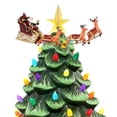 thumbnail image 4 of Mr. Christmas 14" Pre-lit Animated Nostalgic Ceramic Tree - Santa's Sleigh, 4 of 6