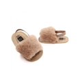 thumbnail image 2 of Newborn Baby Girl Shoes Plush Soft Sole Crib Faux Fur Slippers Pram Sandals, 2 of 3