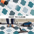 thumbnail image 4 of Bohemia Outdoor Rug 3x5 Ft, Non Slip Washable Area Rug, Vintage Moroccan Geometric Pattern Blue Green Gray Patio Rugs Carpet Runner, Large Floor Mat for Indoor/Outdoor Deck Porch Camping, 4 of 8
