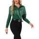thumbnail image 4 of CAMISAS DE FRINGE PARA MUJER INSPIRADAS CHIC DE MANGA LARGA CON BOTONES, ESTILO COWGIRL OCCIDENTAL, VERDE OSCURO, TALLA XL, 4 of 6