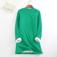 thumbnail image 4 of Lindreshi Long Sleeve Shirts for Women Plus Size Fashion Women's Comfortable Large Loose Raglan Top Thickened and Velvet Lamb Wool Warm Underlay, 4 of 4