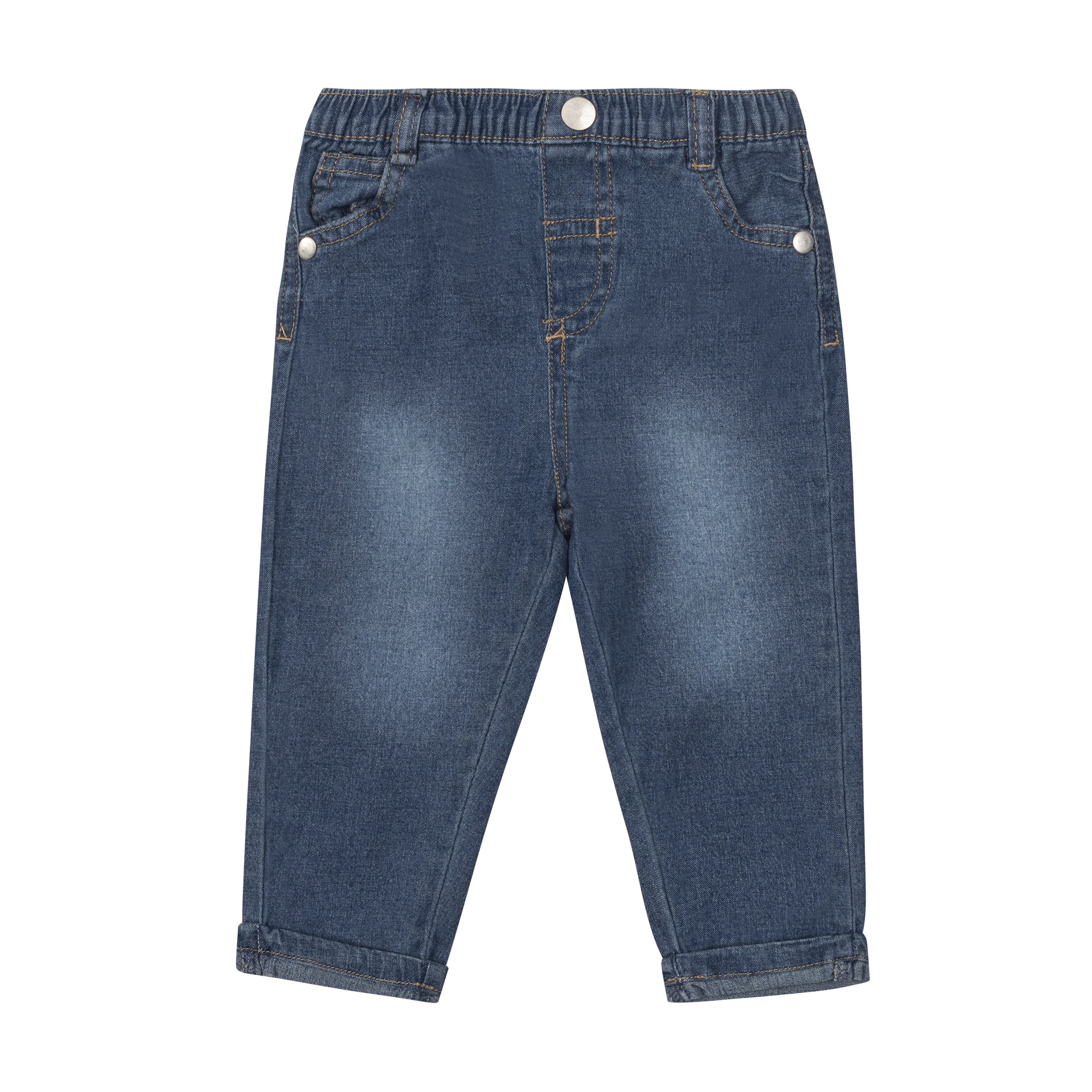Little Lad Newborn Boys' Short Sleeve Shirt and Pant, 2-Piece Set, Sizes 0-3M-6-9M