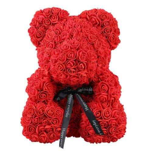 Rose Art Craft Teddybär Rosenbär Romantisches rotes Valentinstag Geschenk 