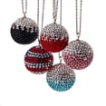 thumbnail image 2 of Bling Decor Crystal Ball Car Rear View Mirror Charm, Crystal Rhinestone Car, 2 of 4