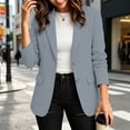 thumbnail image 4 of Mifsaly Womens Business Casual Blazers Long Sleeve Notch Lapel Work Office Suit Jackets Two Buttons Slim Fit Professional Blazer Coats Gray,XL, 4 of 9