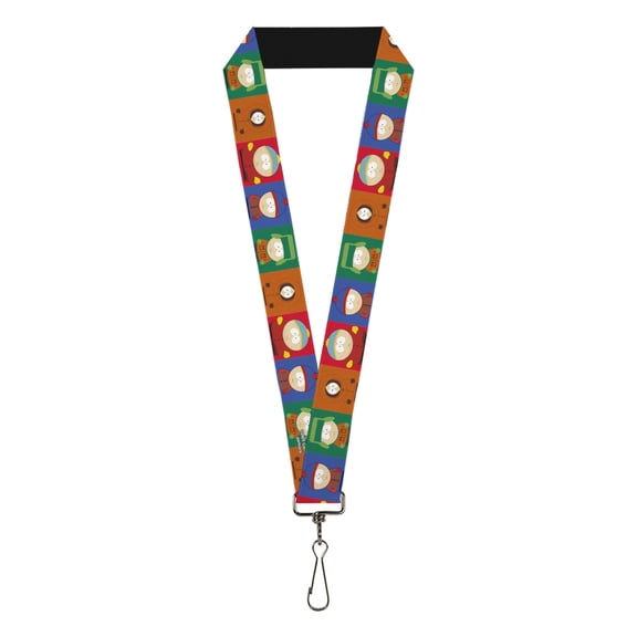Comedy Central Lanyard, South Park Boys Pose Blocks Multi Color, Elastic