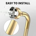 thumbnail image 4 of 32 Inch Gold Shower Grab Bar, ZUEXT Stainless Steel Bathroom Grab Bar,Bathroom Balance Bar,Safety Handrail Support,Handicap Injury Elderly Senior Assist Bath Handle, 4 of 7
