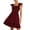 #307-Wine, variant on Warop Women's Summer Sleeveless Square Neck Dress Smocked Ruffle Backless Cute Teen Beach Short Sundress