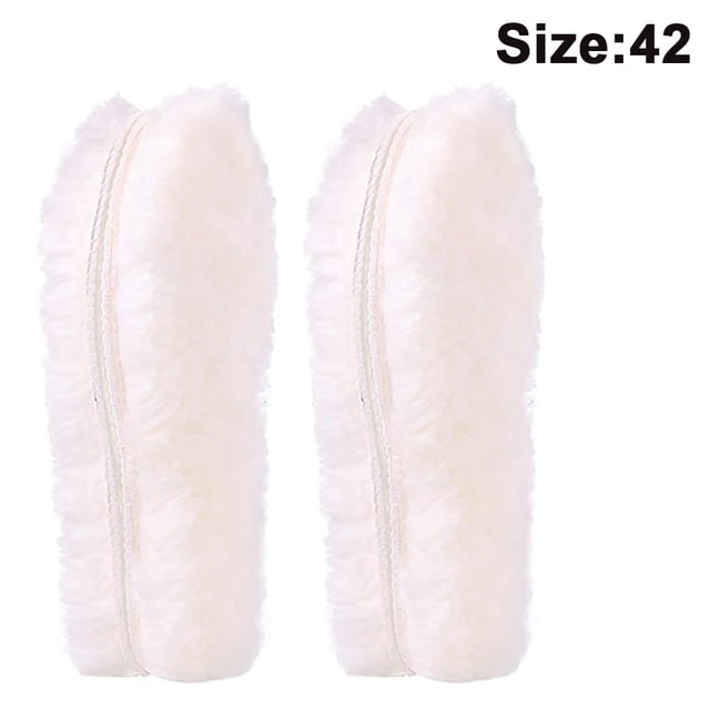 Plantilla de piel de oveja para botas: inserciones de lana de cordero mullidas y gruesas y cálidas para mujeres y hombres, botas de nieve, zapatillas, zapatos Adepaton 2034387-6