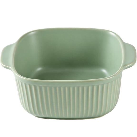 Small Baking Dish for Oven Ceramic Casserole Dish with Handles Mini Squar Brownies for Lasagna Desserts Baking Re Dish, for Quick Morning Oatmeal