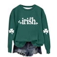thumbnail image 3 of Boys Girls Sweatshirts St. Patrick's Day Green Kids Crewneck Casual Loose Long Sleeve Pullover Holiday Tops (8-9 Years, Green #B), 3 of 5