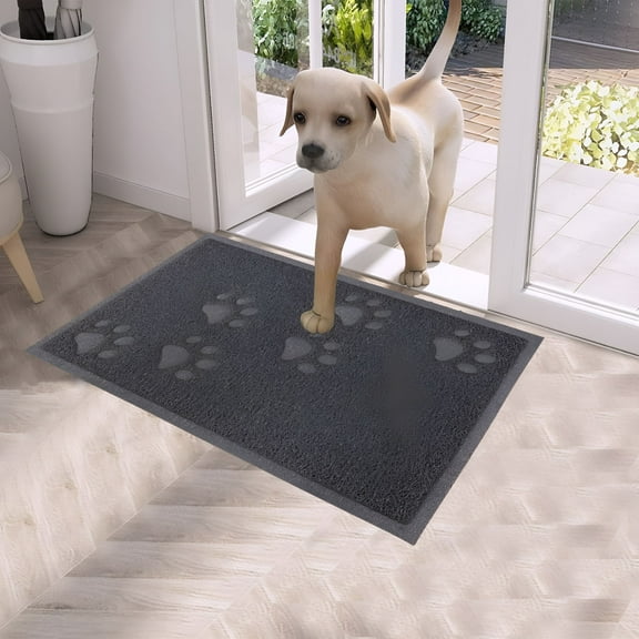 LAMIRO Door Mat 24x 15.75in,Non-Slip Machine Washable Microfiber Entry Rug,Shoe Scraper,Super Absorbent Floor Mat for Muddy Wet Shoes and Paw