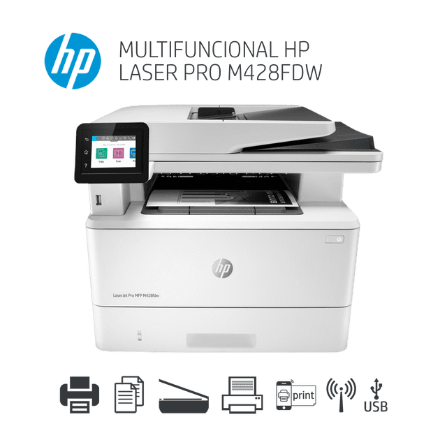 IMPRESORA MULTIFUNCIONAL HP LASERJET PRO M428FDW MONOCROMATICA USB WIFI LAN 40PPM W1A30A