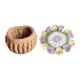 thumbnail image 1 of Kit de crochet para principiantes, posavasos de flores de crochet, regalo de hilo fácil, completamente hecho a mano Púrpura, 1 of 9