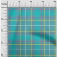 thumbnail image 1 of oneOone Cotton Poplin Teal Blue Fabric Madras Check Sewing Craft Projects Fabric Prints By Yard 56 Inch Wide, 1 of 4