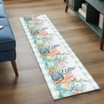 thumbnail image 3 of Nautical Coastal 2'x6' Runner Rugs for Hallway Kitchen Bedside Non Slip, Summer Sea Corals Shells Starfish Green Plaid Entryway Rug Runners with Rubber Backing, Long Carpet Runner for Laundry Room, 3 of 8