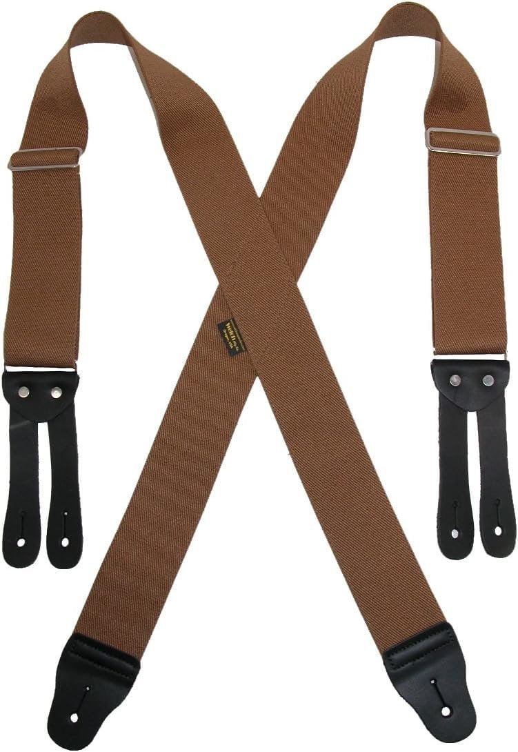 【THE MOZZ】Teeny Button Suspenders One Piece Size one size Men's Elastic Button End Work Suspenders