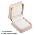 thumbnail image 4 of Uxcell Velvet Necklace Box Single Slot Vintage Jewelry Holder for Wedding Engagement Style 3, Dark Pink, 4 of 5