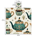 thumbnail image 2 of Arabic Teapot Canvas Beach Blanket Picnic Mat, Large Size Foldable Beach Mat with Carry Bag, Stylish Design for Beach Trip Essentials, Soft and Durable Fabric Blanket, 2 of 6