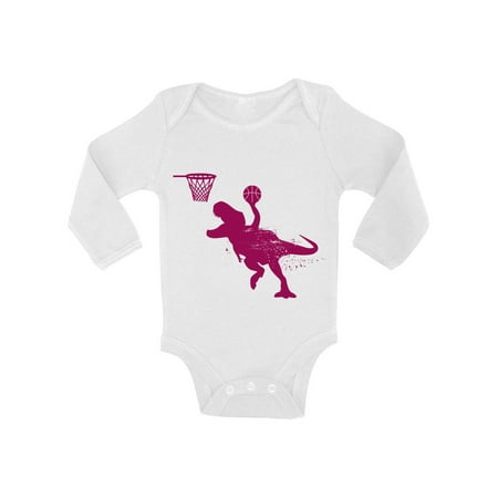 

Awkward Styles Basketball Dinosaur Baby Bodysuit Long Sleeve Basketball One Piece Top for Baby Dinosaur Bodysuit Basketball Fans Dinosaur Basketball Long Sleeve One Piece Top Dinosaur Gifts for Baby