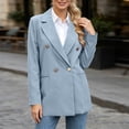 thumbnail image 2 of Xinsrenus Women’s Loose Suit Jacket Basic Solid Color Lapel Button front Blazer Versatile Business Work Uniform, 2 of 7