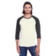 thumbnail image 1 of Triblend unisex manga 3/4 raglán CREMA/ NEGRO TRIB 3XL Ropa resistente al hilo 302G, 1 of 1