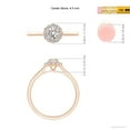 thumbnail image 5 of ANGARA Natural Classic Diamond Scalloped Halo Ring in 14K Rose Gold for Women (Size-4.5mm| Color-I-J| Clarity-I1-I2) | April Birthstone, Anniversary, Jewelry Gift for Women | Natural Diamond Ring, 5 of 10