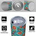 thumbnail image 4 of Pioneer Flower Floral Print Pattern 20oz Skinny Tumbler with Straw & Lid, Double Wall Vacuum Insulated Cup, Leak-Proof, Cup Holder Friendly, Hot 6H Cold 12H, 4 of 6