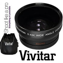 Pro Hi Def Wide Angle Lens With Macro For Canon EOS Rebel T7i SL2 77D (58mm Compatible)