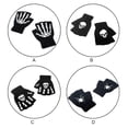 thumbnail image 4 of Soidarity Mitones de Halloween tejidos Unisex deportes guantes sin dedos protectores de manos mujeres luminoso oscuro Cosplay niñas ciclismo Type6 NO6, 4 of 6
