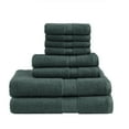 thumbnail image 3 of Home Essence 800GSM Luxurious 100% Cotton 8 Piece Towel Set, Dark Green, 3 of 9