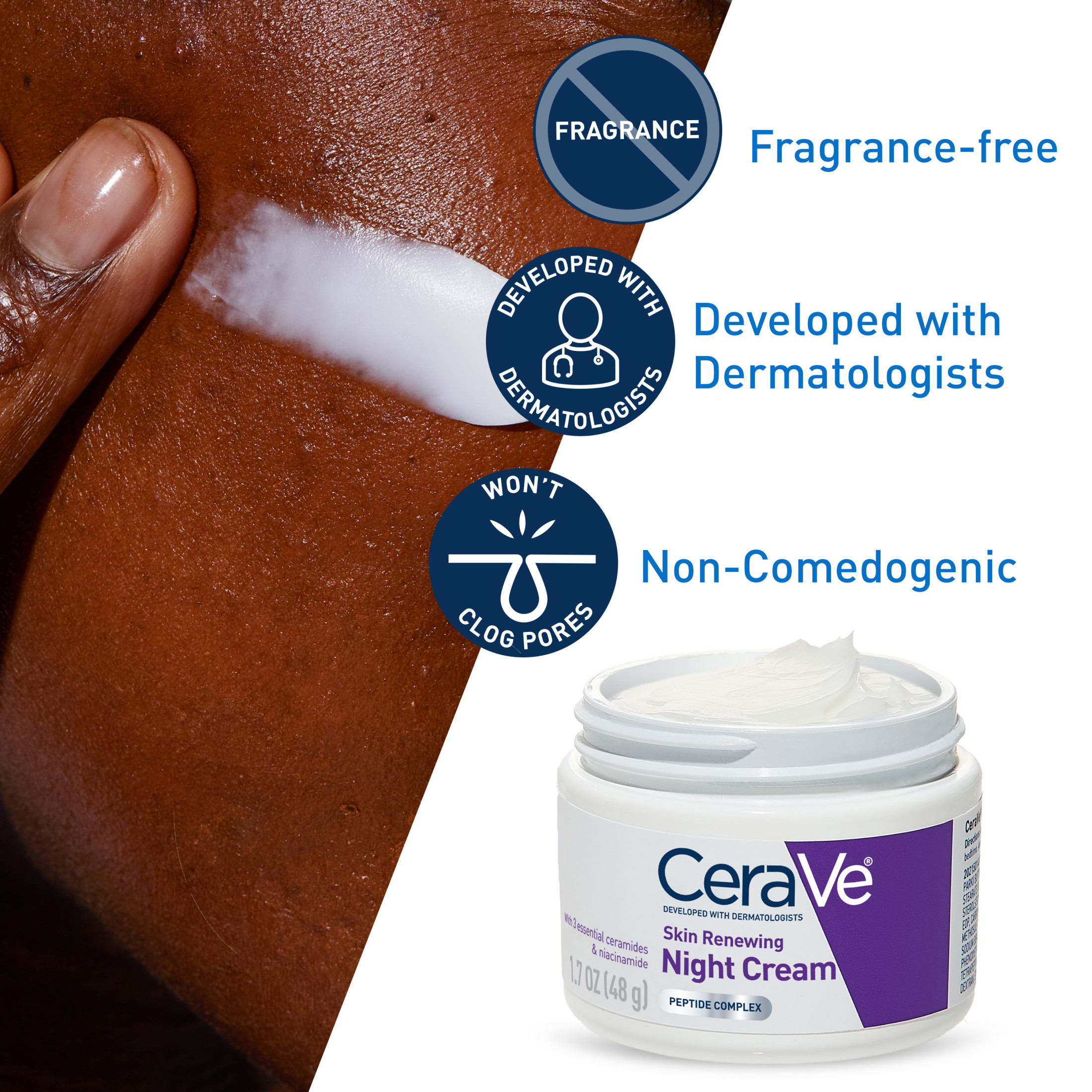 CeraVe Skin Renewing Night Cream Peptides 1.7 Oz photo 4
