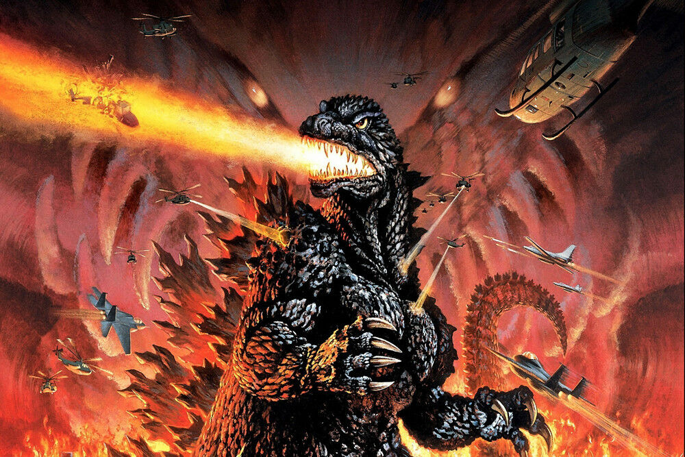 12/"x18/"Godzilla matt frank HD Canvas prints Home decor Painting Wall art Posters