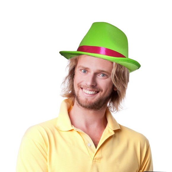 Sombrero Fedora de lentejuelas Dress Up America Verde Talla única