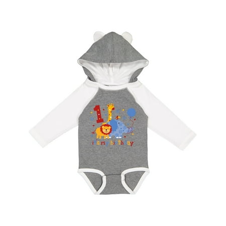 

Inktastic Safari 1st Birthday Gift Baby Boy or Baby Girl Long Sleeve Bodysuit