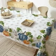 thumbnail image 4 of Fall Thanksgiving Tablecloth,Autumn Blue Pumpkins Rectangle Table Cloth 60x120 Inch,Maple Leaf Fall Harvest Tablecloths,Waterproof Spillproof Table Cover for Dinner Kitchen Party Holiday Decoration, 4 of 5
