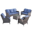 thumbnail image 2 of Ovios 5 Pieces Outdoor Furniture Wicker Patio Sectional Sofa with Side Table, 2 of 6
