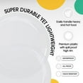 thumbnail image 4 of Exquisite Clear 9" Heavy Duty 350 GSM Disposable Plastic Party Plates - 50 Count, 4 of 11