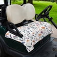thumbnail image 2 of Golf Cart Seat Covers for 2 Seater,Purple Flower Microfiber Cart Seat Towel Blanket,Retro Country Flower Spring Leaf Botanical Absorbent NonSlip Bench Seats Protector for Golf Course 51"x31", 2 of 9