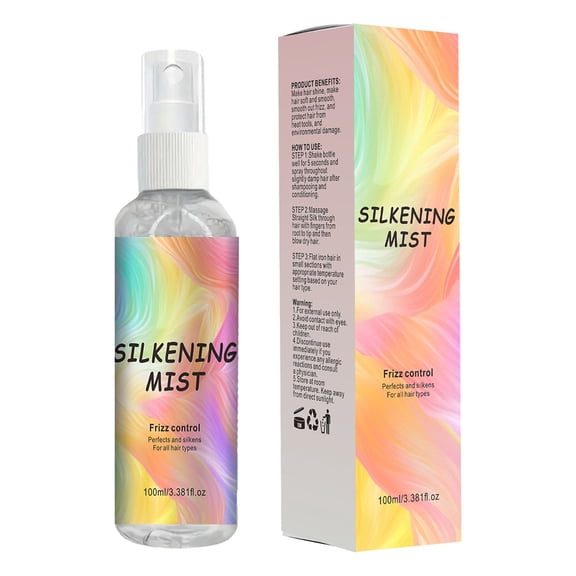 Keratin Repair Leave-In Conditioner Spray 100ml - Heat Protectant Spray for Hair, Tames Frizz, Adds Shine & Volume, Strengthens and Smoothes Dry/Damaged Hair