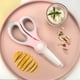 thumbnail image 2 of Cerámica Scissor Shear Resistencia a Drop-Resistencia Infantil Niños Alimentación Accesorios Accesorios Tijeras Vajilla Herramienta Hermana Rosa seitruly  HA010104-02B, 2 of 6
