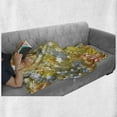 thumbnail image 6 of Christmas Soft Flannel Fleece Throw Blanket, Xmas Themed Grunge Design with Stars Snowflakes Blurry Happy Holiday Yuletide, Cozy Plush for Indoor and Outdoor Use, 70" x 90", Multicolor, by Ambesonne, 6 of 6