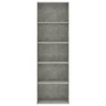 thumbnail image 2 of vidaXL 5-Tier Book Cabinet Concrete Grey 60x30x189 cm Engineered Wood, 2 of 4