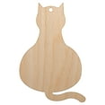 thumbnail image 1 of Cat Sitting Back Solid Wood Holiday Christmas Tree Ornament Unfinished DIY Pre-Drilled Craft, 1 of 7