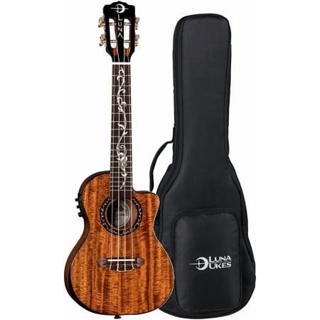 LUNA UKE VINEYARD KOA C Bevel Concert w/Preamp Ukelele - Gloss Natural Finish