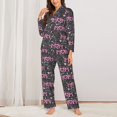 thumbnail image 2 of Balery Lovely Mom Ever Conjunto de Pijama con Estampado para Mujer, Conjunto de Dos Piezas con Manga Larga, Ropa de Dormir Suave con Bolsillos, Pijamas Cómodos-Large, 2 of 7